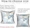 Set of 2 Coastal Nautical Throw Pillow Covers 18x18 Inch, Blue Ocean Seashell Coral and Starfish Velvet Decorative Cushion Covers for Couch, Sofa, Bedroom, Living Room, Patio & Beach House Decor